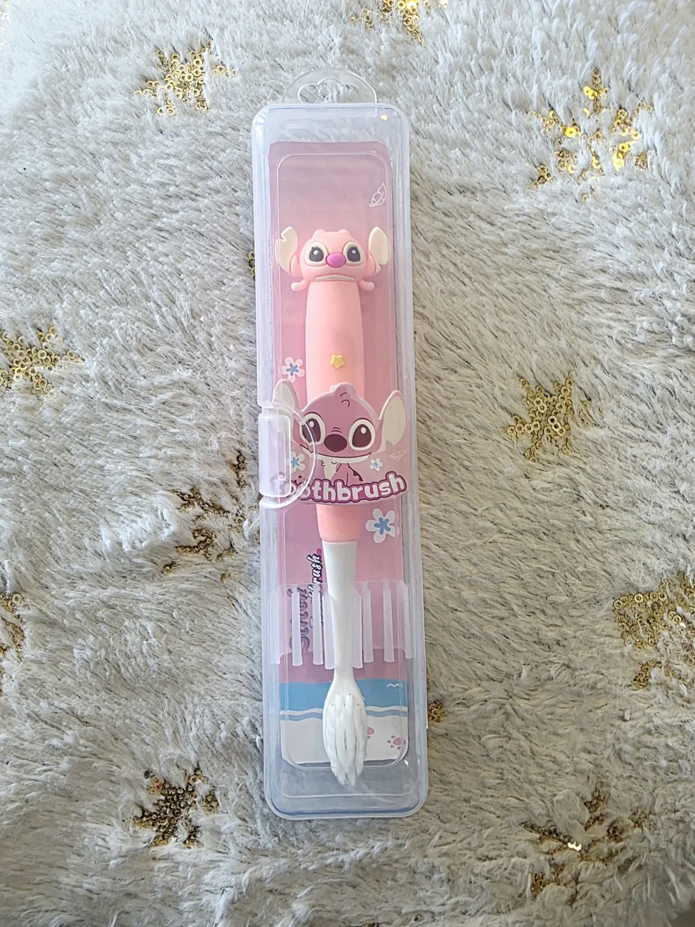 Kids Lilo & Stitch Pink Angel Character Toothbrush